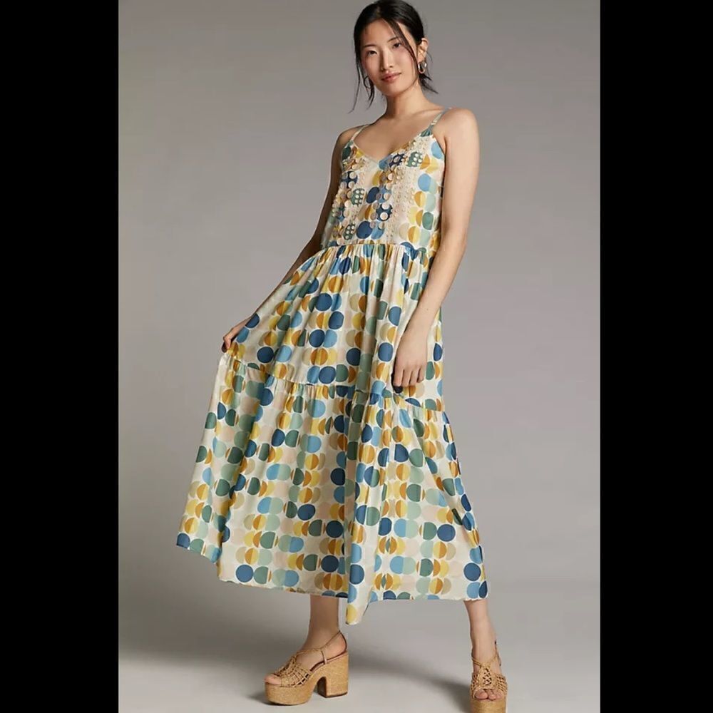 Anthropologie x Pankaj & Nidhi Francoise Maxi Dress Size S - Picture 3 of 8